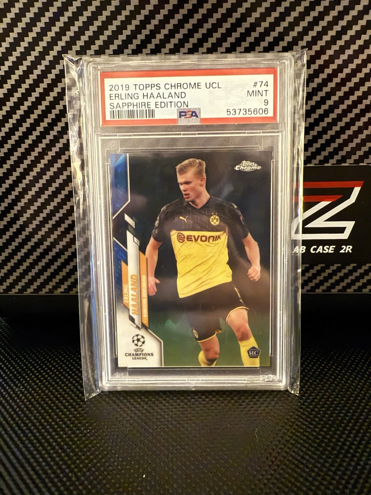 2019 TOPPS CHROME CHAMPIONS LEAGUE SAPPHIRE ED #74 ERLING HAALAND PSA 9🔥🔥🔥