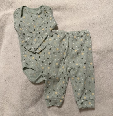 Sterling Baby Unisex Long Sleeve Bodysuit And Pants Outfit Size 9 Months