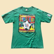 Vtg World Cup USA 94 Soccer T-Shirt Mens XL Green Excellent Graphic Tee USA Made
