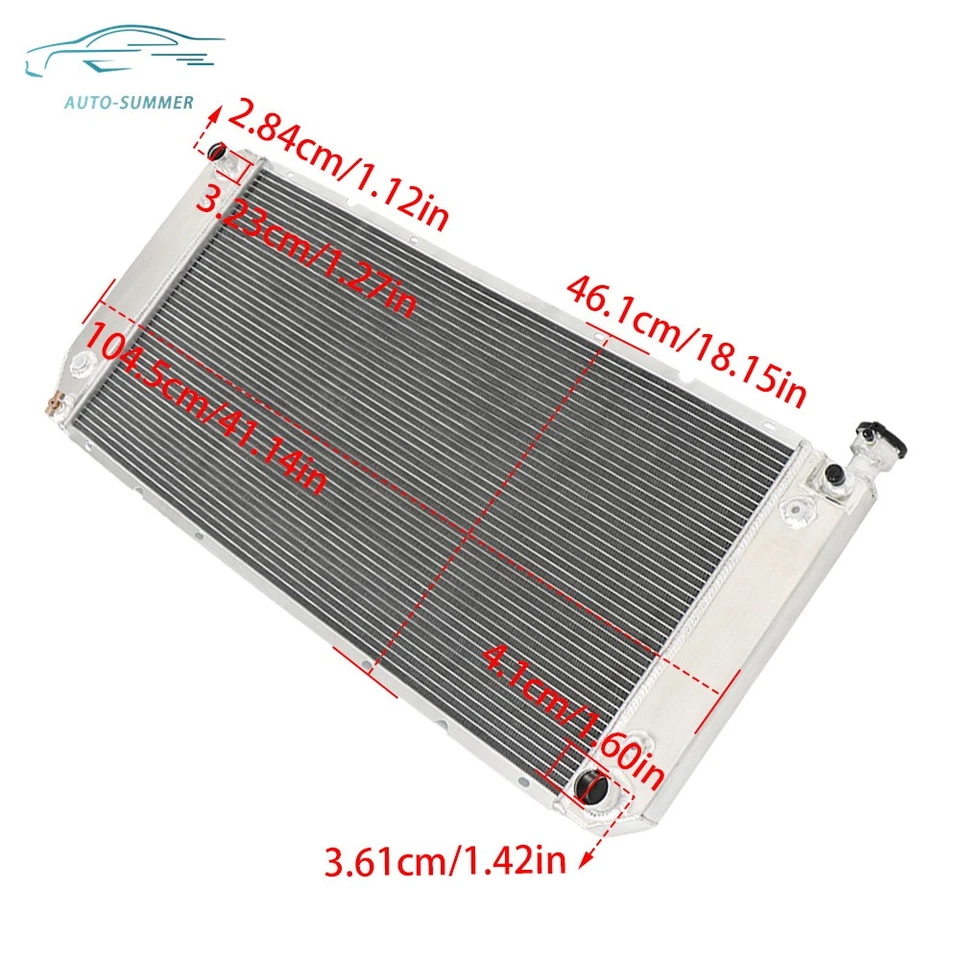 CU1520 Aluminum 3Row Radiator For 1988-1999 Chevy C/K Truck 1500 2500 3500 5.7L - Image 2 of 4