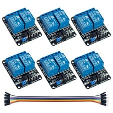 Hosyond 6Pack 2 Channel DC 5V Relay Module with Optocoupler Relay Board for A...