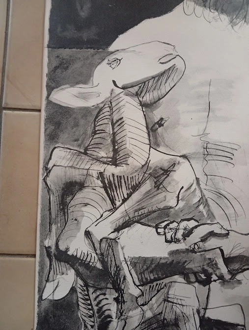 lithographie signée de Picasso - L'homme au mouton - Photo 3/4