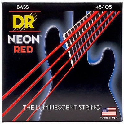 DR Strings Neon Red NRB-45 .045-105