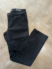 J. JILL Black Denim Authentic Fit Slim Ankle Pants Size 4 Waist 32 Inseam 28