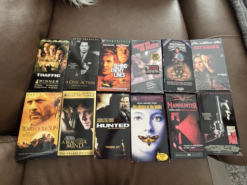 Lot Of 12 VHS Thriller / Drama/Horror Movies!