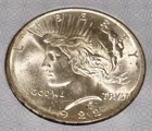 1922 P Peace Silver Dollar AACGS Graded MS61  Lusterous + Gold Tone Reverse Rim