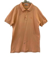 Vtg Burberrys Polo Shirt Made In England Peach 100 Cotton Men  s M 41  Chest 206
