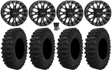 System 3 ST-3 Black 15" Wheels 32" Dual Threat Tires Can-Am Defender