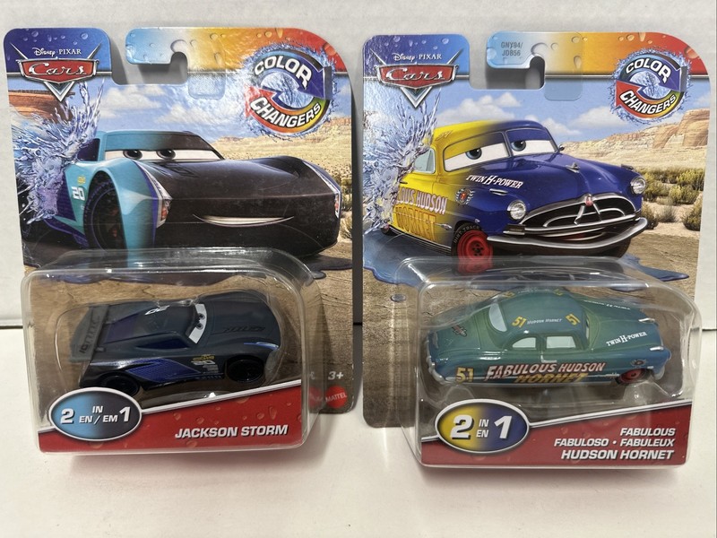 Disney PIXAR Color Changers Cars  Hudson Hornet & Jackson Storm