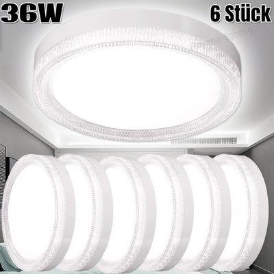 6x 36W LED Deckenlampe Deckenleuchte Badezimmer Wohnzimmer Küche keller kaltweiß