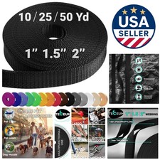 Heavy-Duty 2" Polypropylene Webbing - 25 Yards in Black - Versatile For Crafts