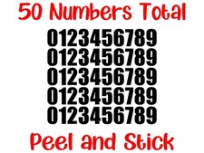 0 1 2 3 Numbers Die Cut Vinyl Decals Waterproof Many Colors and Sizes