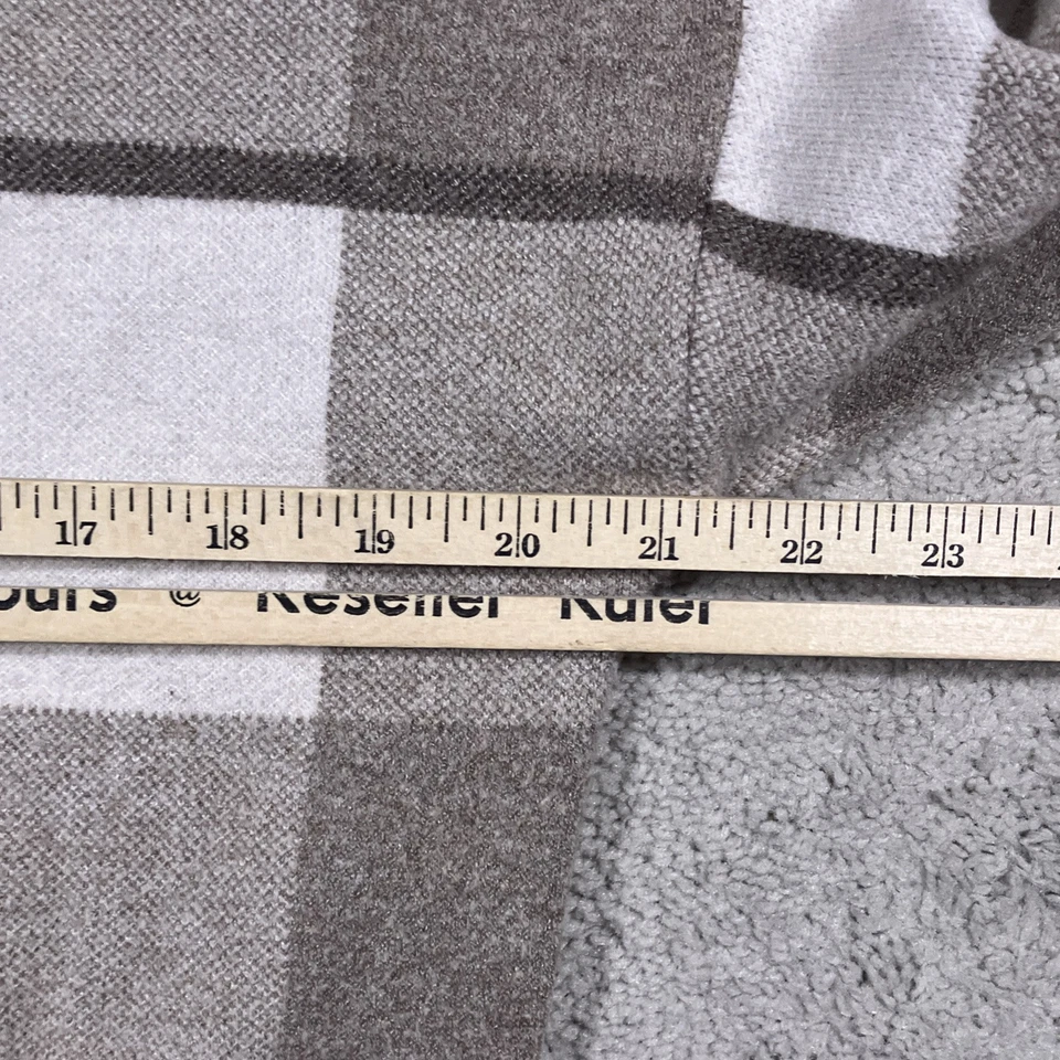 Sudadera con Capucha Rachel Roy Window Pane Para Mujer Gris Medio Beige Cabincore Acogedora Exterior Foto 4 de 4