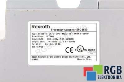 EFC3610-0K75-3P4-MDA-7P-NNNNN-NNNNN BOSCH REXROTH - Refurbished - Warranty