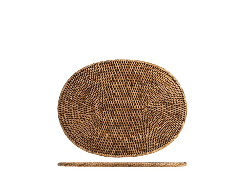 Placemat H&H 40x30 Oval Rattan