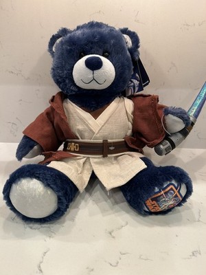 NWT BAB Build a Bear Rare Blue Teddy Jedi Star Wars Outfit/ Light Saber