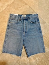 AGOLDE 90'S Mid-Rise Light Blue Loose Fit Denim Shorts NWT 24