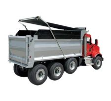 Complete Electric Aluminum 4-Spring Dump Truck Tarp System with 8'x16' Mesh Tarp