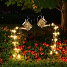 Solar Watering Can Lights Outdoor Garden Decor, Waterproof Landscape Light On...