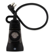 GE Outdoor Plug-In 24-Hour Mechanical Timer, Black 15138 