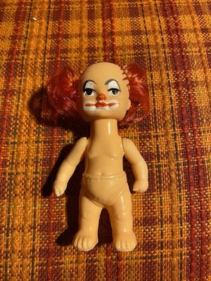Vintage-Ari Clown-Puppe 1970er -1980er Jahre DDR, 10 cm