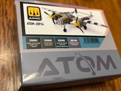Mig Ammo #20914 ATOM Paint Set - USAAF WW2 Aircraft Colors (4)