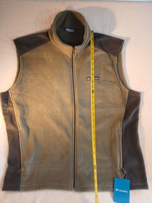 Columbia Men's Steens Mountain Fleece Vest in Stone Green/Shark