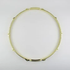 1 PC Die Cast 14" Snare Drum Hoop 10 Lug / Hole BRASS Finish BOTTOM Snare Side