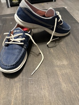 Skechers GO STEP Seashore Navy Canvas Boat Shoes Women s Size 5.5 - EUC