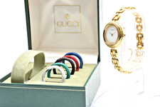 GUCCI 11/12.2 Change Bezel 5 colors 26mm Quartz Vintage Women's Watch From Japan