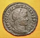 Ancient Roman Maximinus II AE Follis GENIO IMPERATORIS