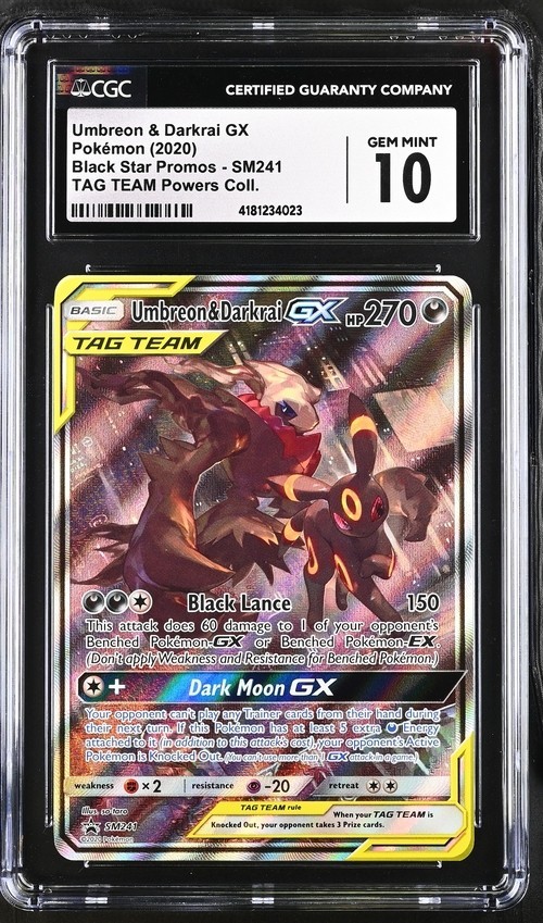 Umbreon & Darkrai GX SM241 - Pokémon TAG TEAM Powers Coll. CGC 10