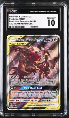 Umbreon & Darkrai GX SM241 - Pokémon TAG TEAM Powers Coll. CGC 10
