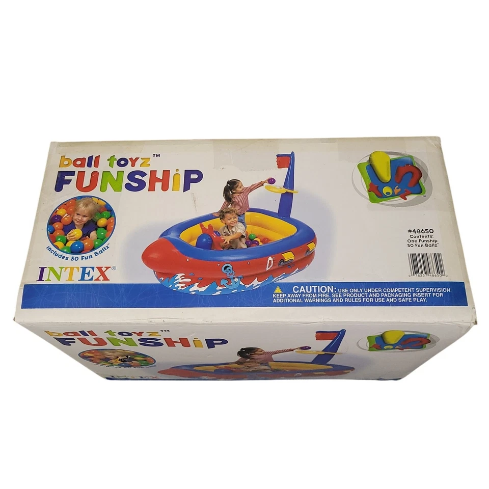Vintage Y2K Intex Ball Toyz Funship Ball Pit #48650 SUPER RARE NEW Open Box NOS - Image 3 of 4