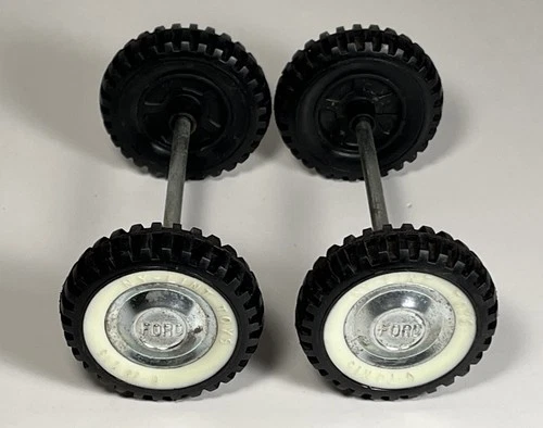 Nylint Set Of 4 Ford Wheels Whitewall Tires Axle Assembly Parts Restore Custom