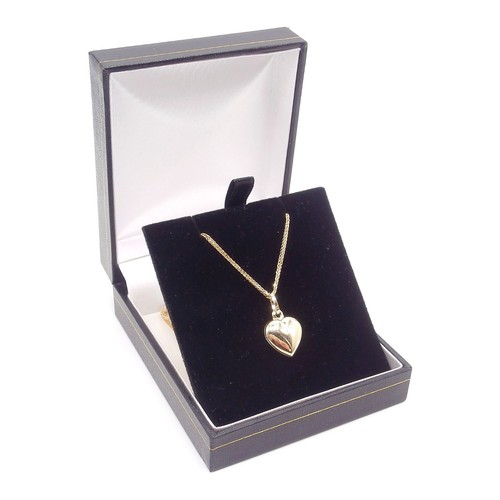 Pendente Cuore con collana catena laser in Oro giallo 18kt (750) - Foto 7 di 11