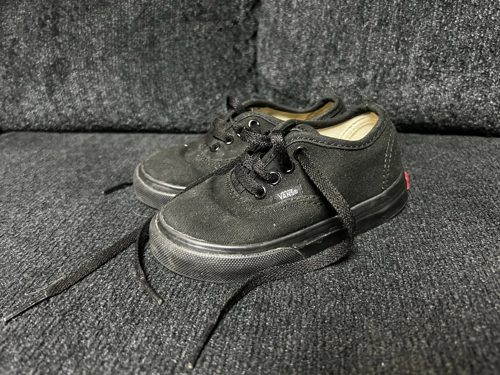 Scarpe VANS Off The Wall nere in tela per bambini taglia 6 stringate