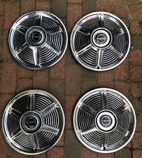 Vintage 1965 Ford Mustang Chrome Wheel Cover Hubcap Set Of 4 Original Vintage 1965 Ford Mustang Chrome Wheel Cover Hubcap Set Of 4 Original