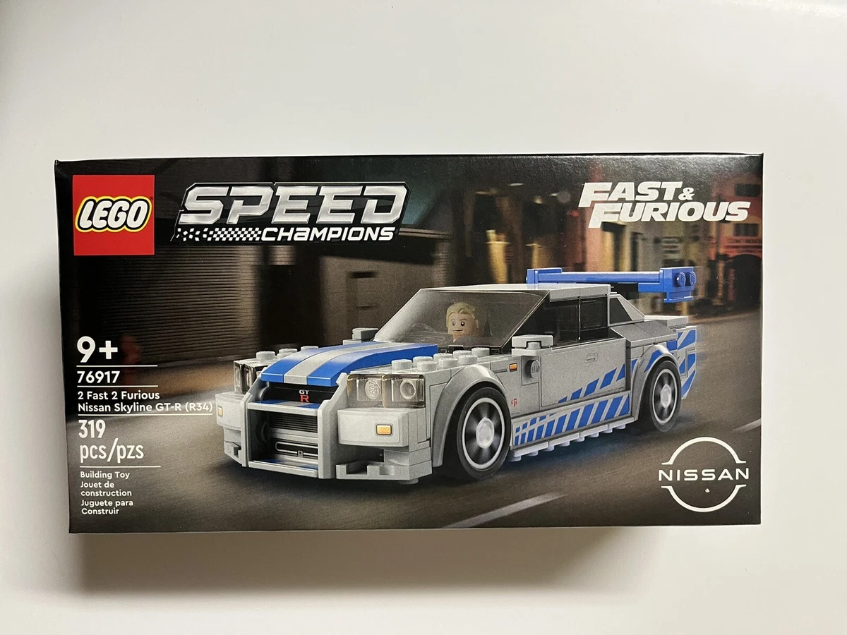 LEGO 2 Fast 2 Furious Nissan Skyline GT-R R34 with Paul Walker minifig -  Speed Champions 2023 