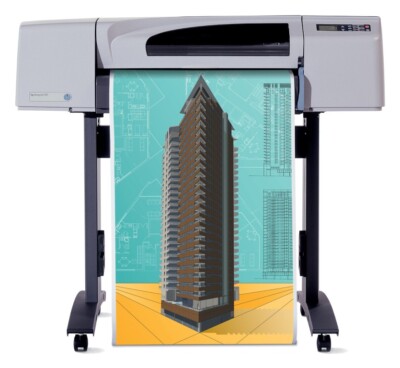 HP DesignJet 500 A1 24 Zoll USB Großformat Farbtintenstrahldrucker Plotter C7769B
