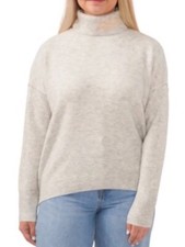 Vince Camuto Women's Silver Heather Long Sleeve Turtleneck Sweater Size XL