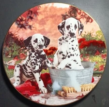 Collector Plate You Missed A Spot Comical Dalmatians Coll Hamilton 1995 #2994E