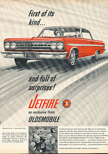 1963 Oldsmobile Olds Jetfire red Original Classic Car Print Advertisement PE62