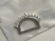 CZ Surgical Steel Nipple Clicker Body Piercing #336