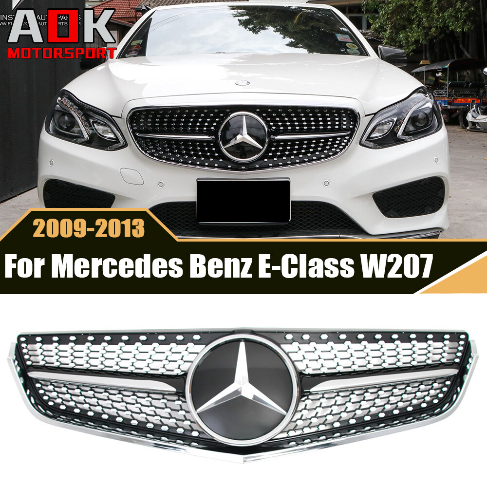 Front Chrome Star Grille Badge For Mercedes-Benz E-Class W207 Coupe/Cabriolet (2009-2013)