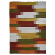 10' x 14'3" Ivory Hand Woven Flat Weave Durie Kilim Dazzling Wool Rug R87880