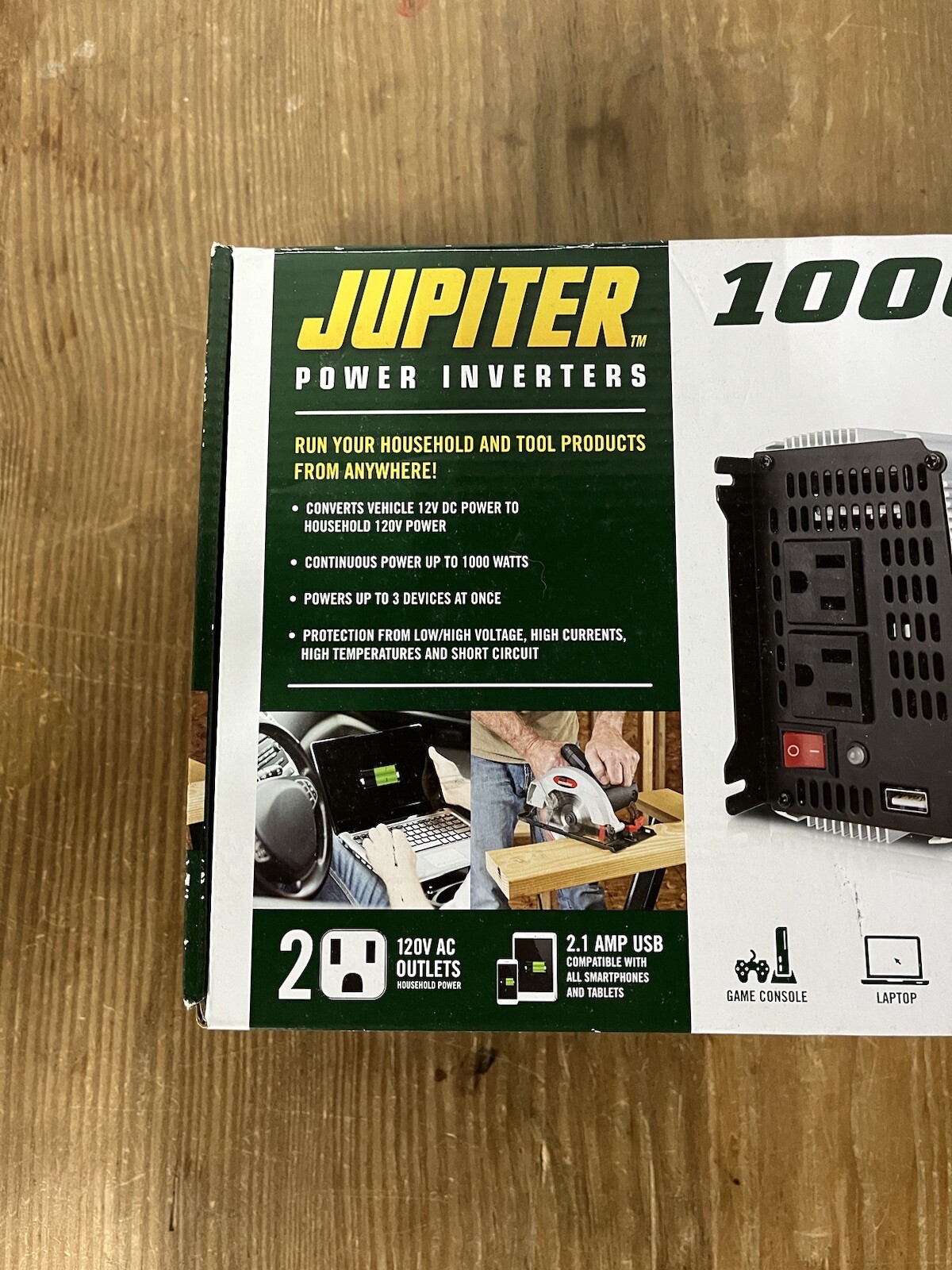 Jupiter Power Inverters 1000 Watt (2000Watt Peak) 57358 Power Inverter