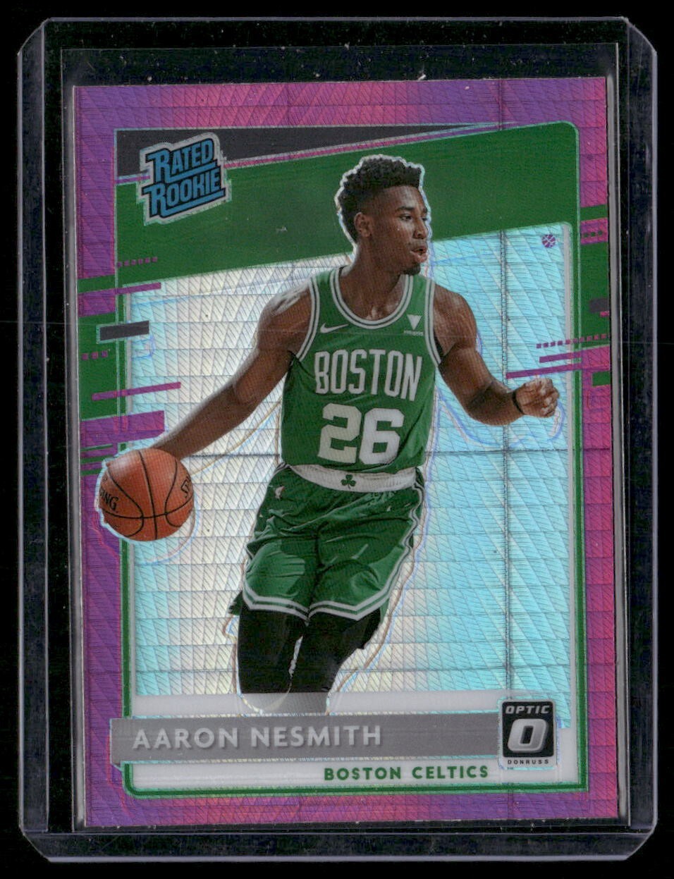 2020-21 Donruss Optic Aaron Nesmith #164 Rated Rookie Hyper Pink Celtics RC
