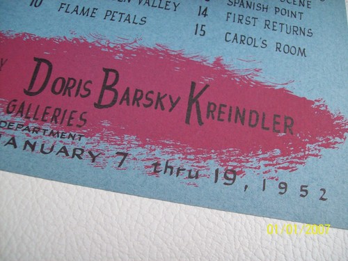 1952 ART EXPOSITION Invite Paintings By Doris Barsky Kreindler 1901-1974 - Picture 7 of 7