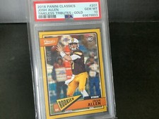 2018 PANINI CLASSICS #207 JOSH ALLEN TIMELESS TRIBUTES GOLD /99 PSA 10 POP 16